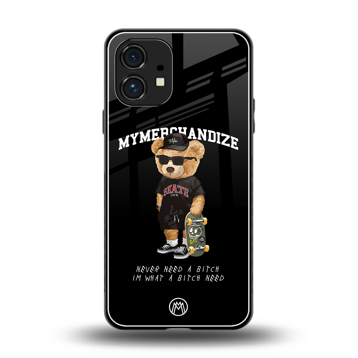 alpha bear back phone cover | glass case for nothing phone 1