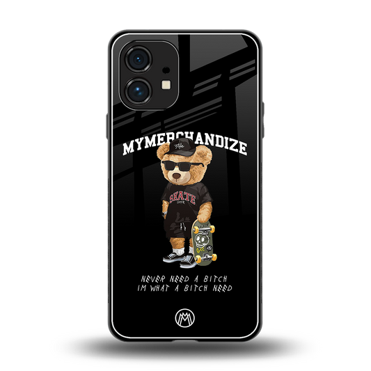alpha bear back phone cover | glass case for nothing phone 1