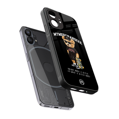 alpha bear back phone cover | glass case for nothing phone 1