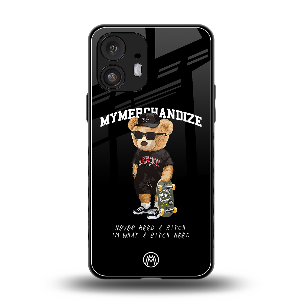 alpha bear back phone cover | glass case for nothing phone 2