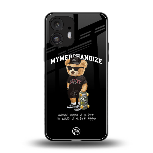 alpha bear back phone cover | glass case for nothing phone 2