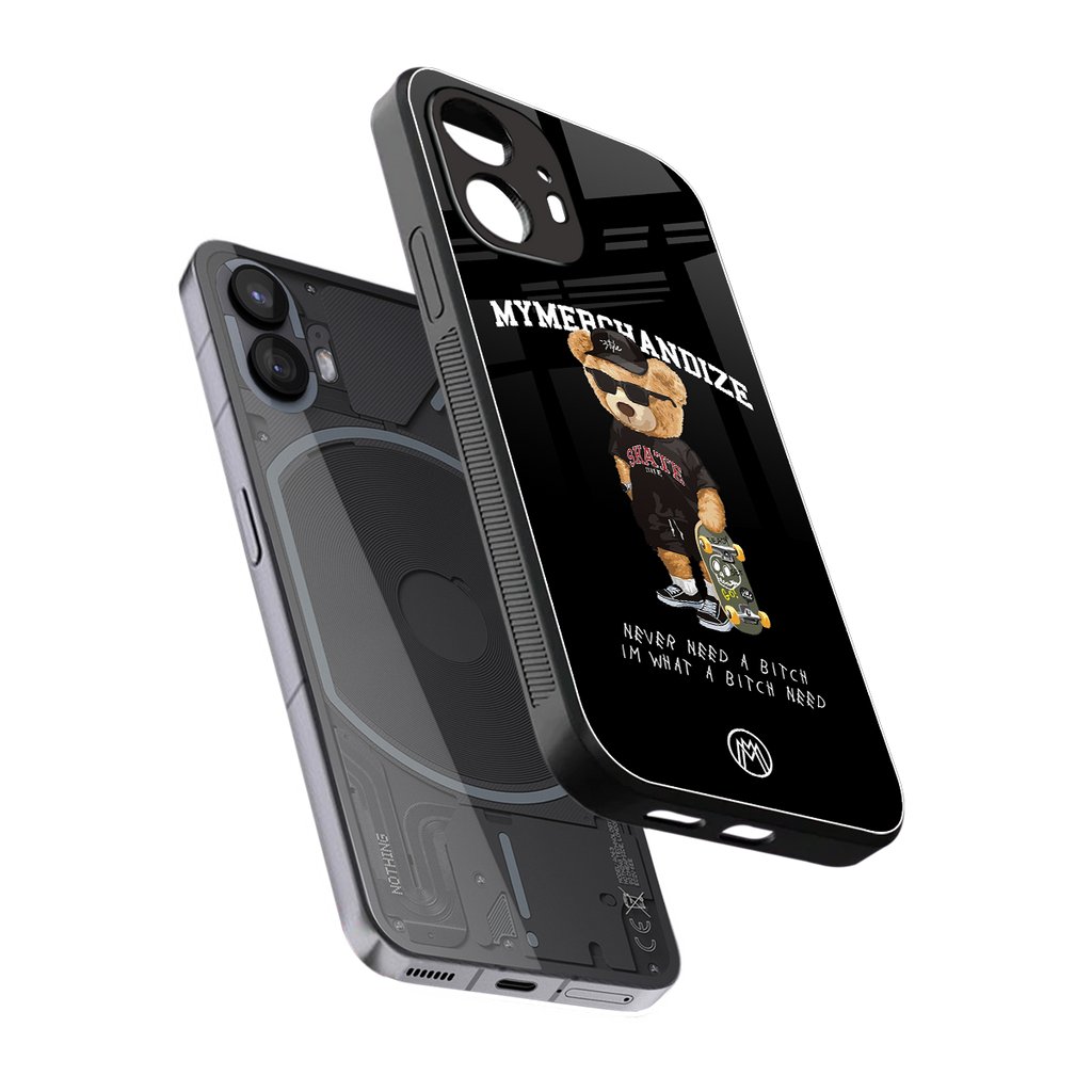 alpha bear back phone cover | glass case for nothing phone 2