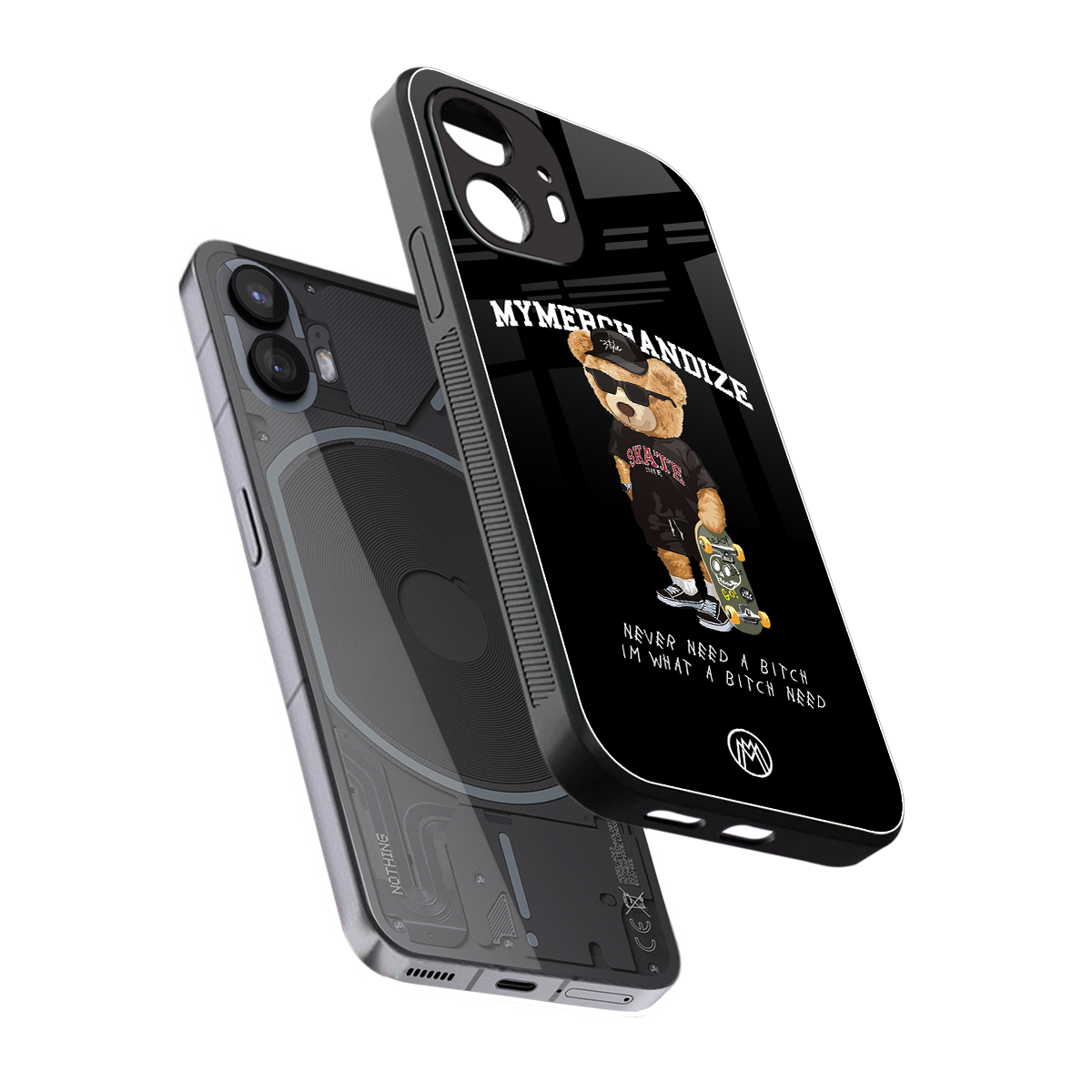 alpha bear back phone cover | glass case for nothing phone 2