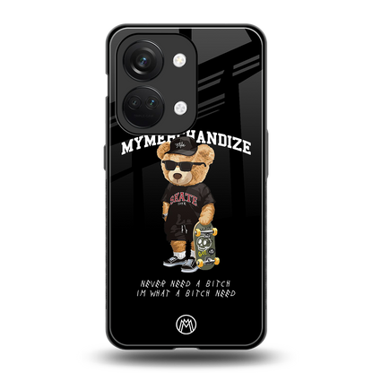 alpha bear back phone cover | glass case for oneplus nord 3