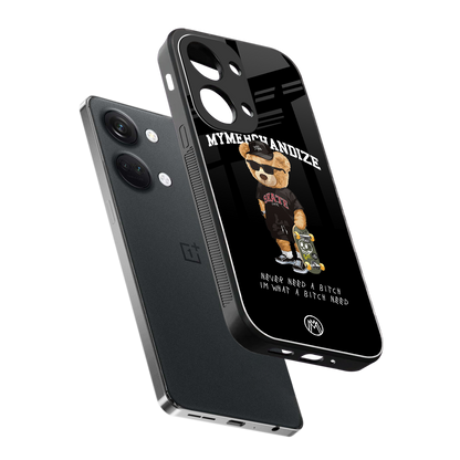alpha bear back phone cover | glass case for oneplus nord 3