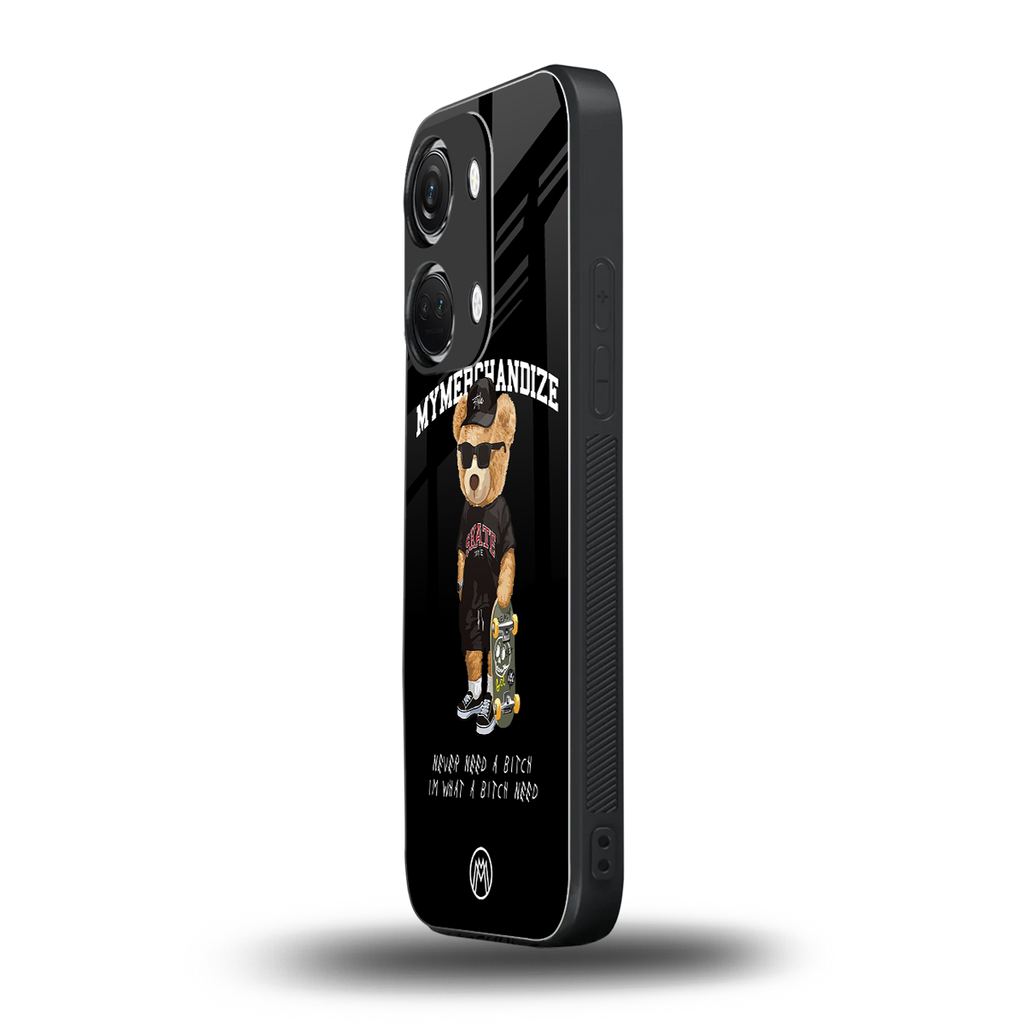 alpha bear back phone cover | glass case for oneplus nord 3
