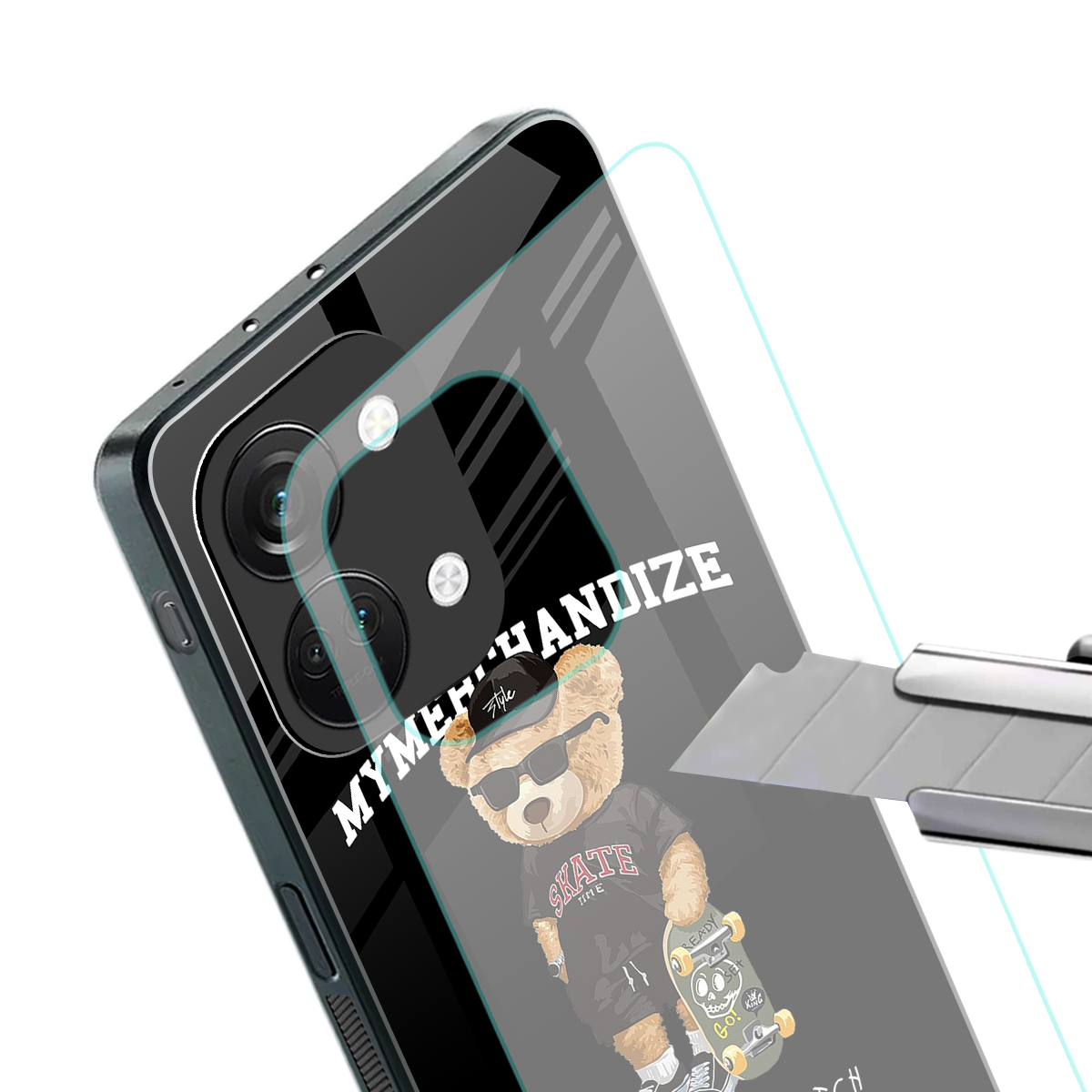 alpha bear back phone cover | glass case for oneplus nord 3