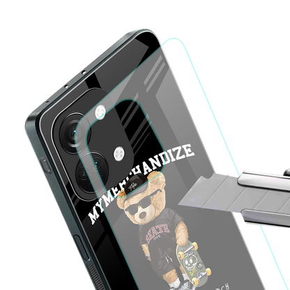 alpha bear back phone cover | glass case for oneplus nord 3