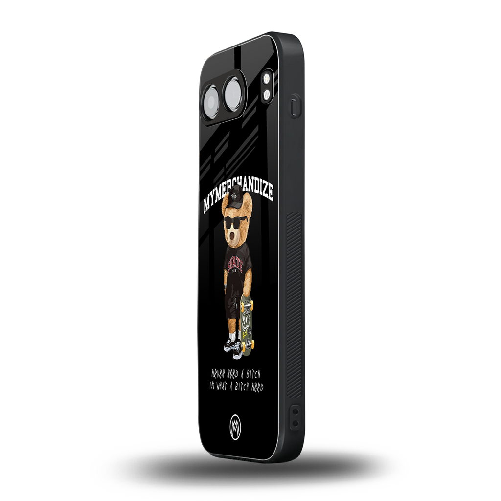 alpha bear back phone cover | glass case for oneplus nord 4