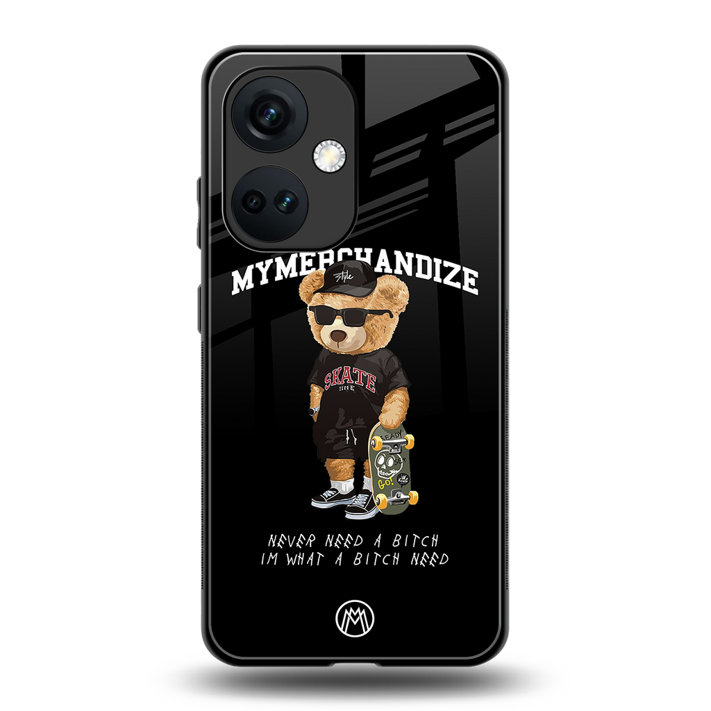 alpha bear back phone cover | glass case for oneplus nord ce 3