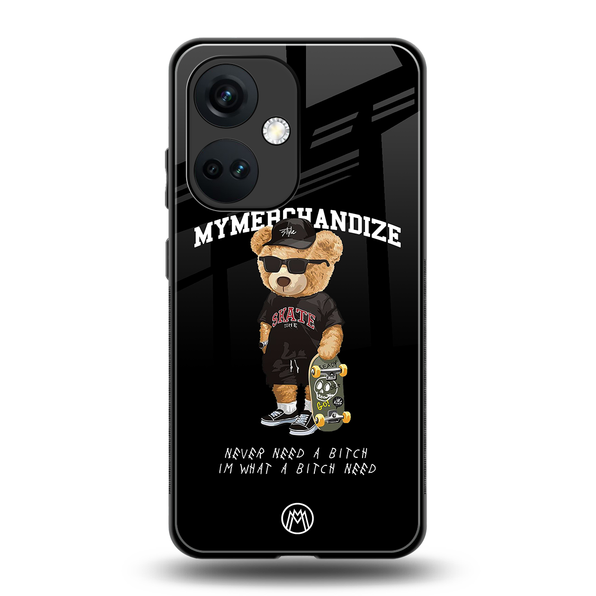 alpha bear back phone cover | glass case for oneplus nord ce 3