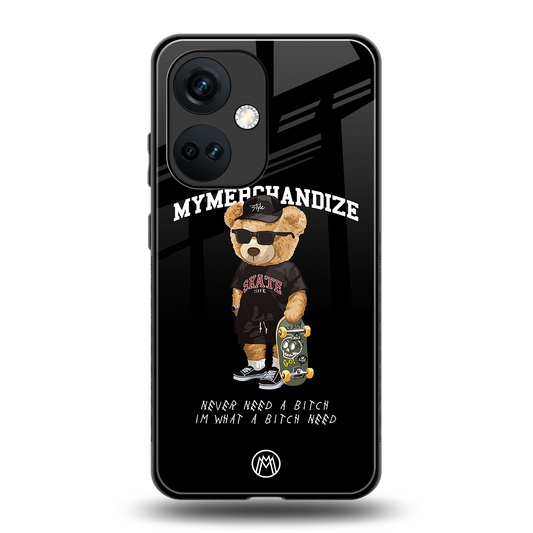 alpha bear back phone cover | glass case for oneplus nord ce 3