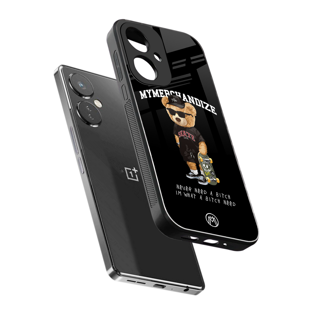 alpha bear back phone cover | glass case for oneplus nord ce 3