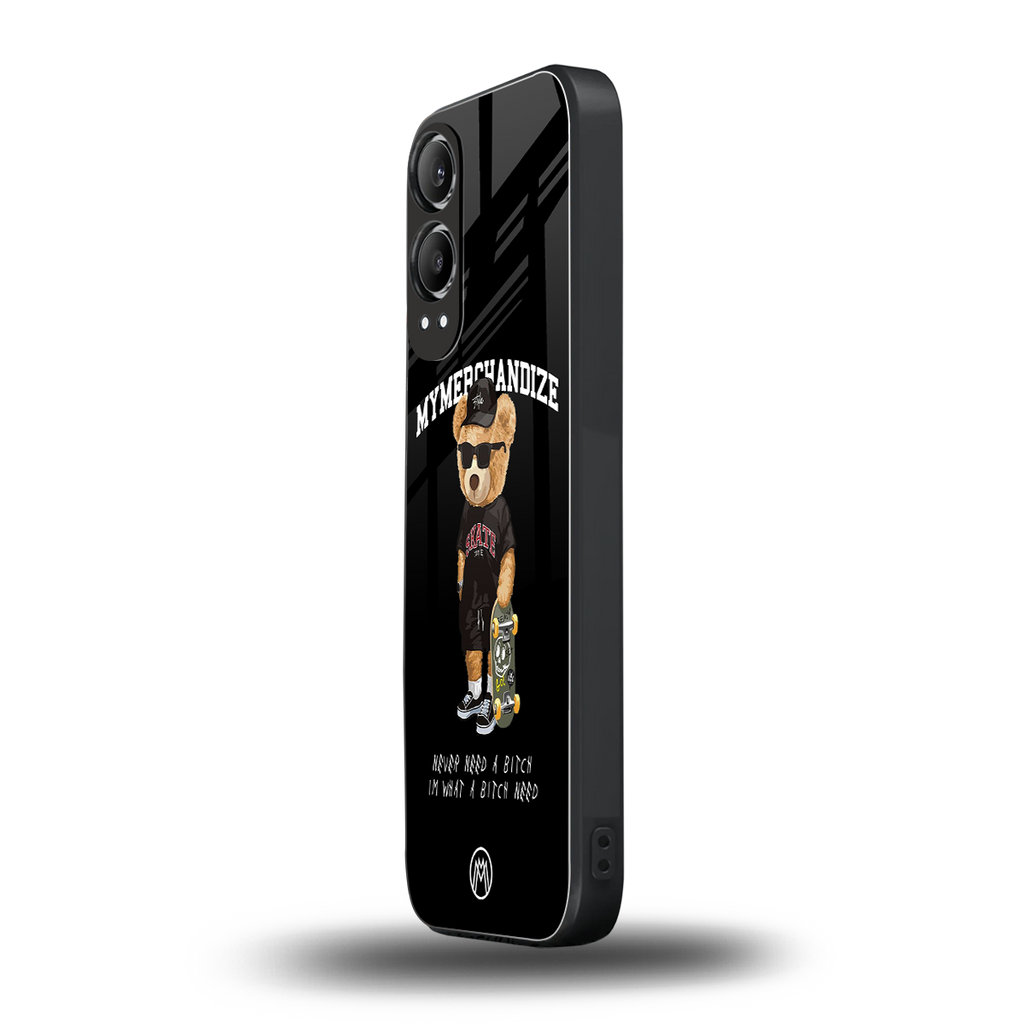 alpha bear back phone cover | glass case for oneplus nord ce 4 lite