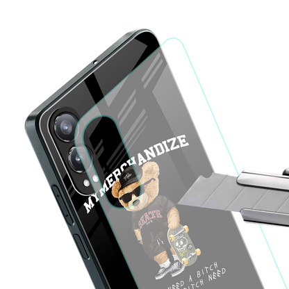 alpha bear back phone cover | glass case for oneplus nord ce 4 lite