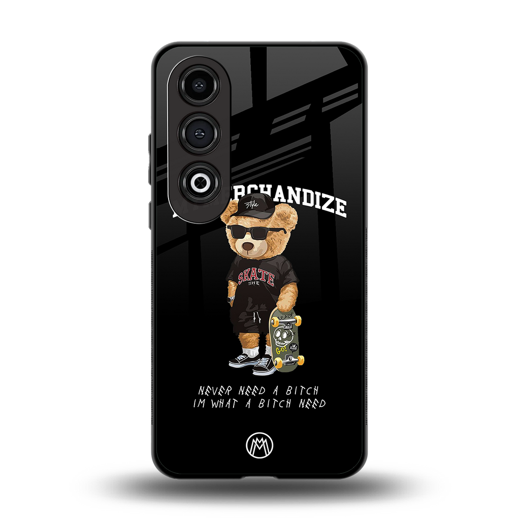 alpha bear back phone cover | glass case for oneplus nord ce 4