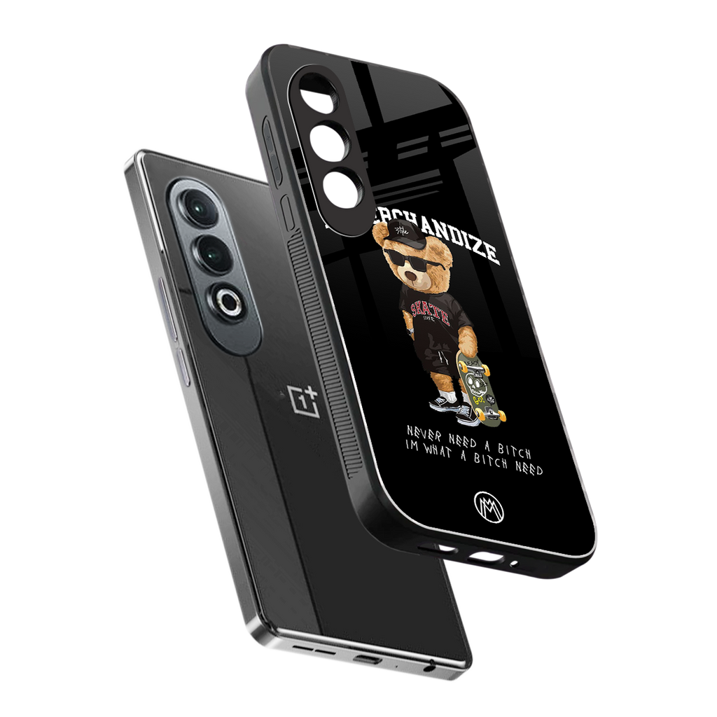 alpha bear back phone cover | glass case for oneplus nord ce 4