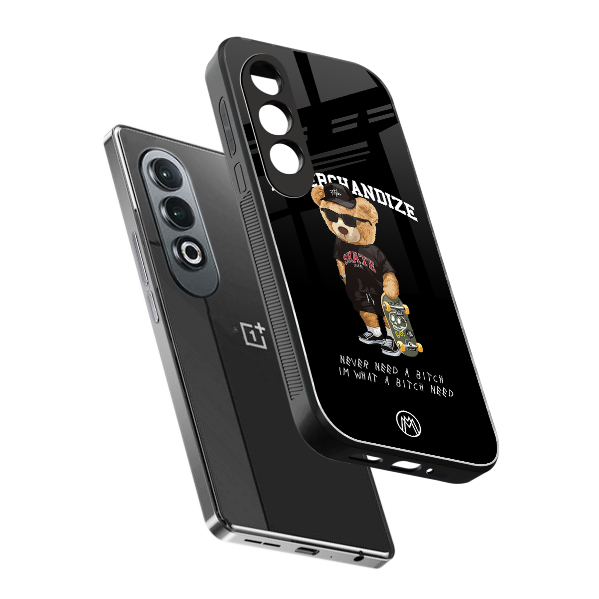 alpha bear back phone cover | glass case for oneplus nord ce 4