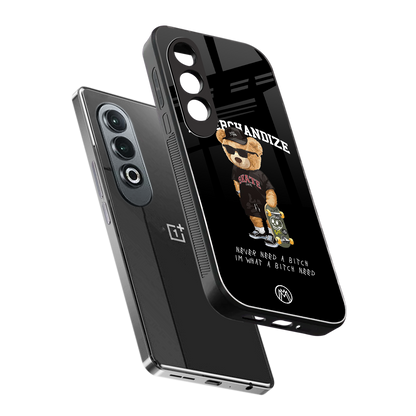 alpha bear back phone cover | glass case for oneplus nord ce 4