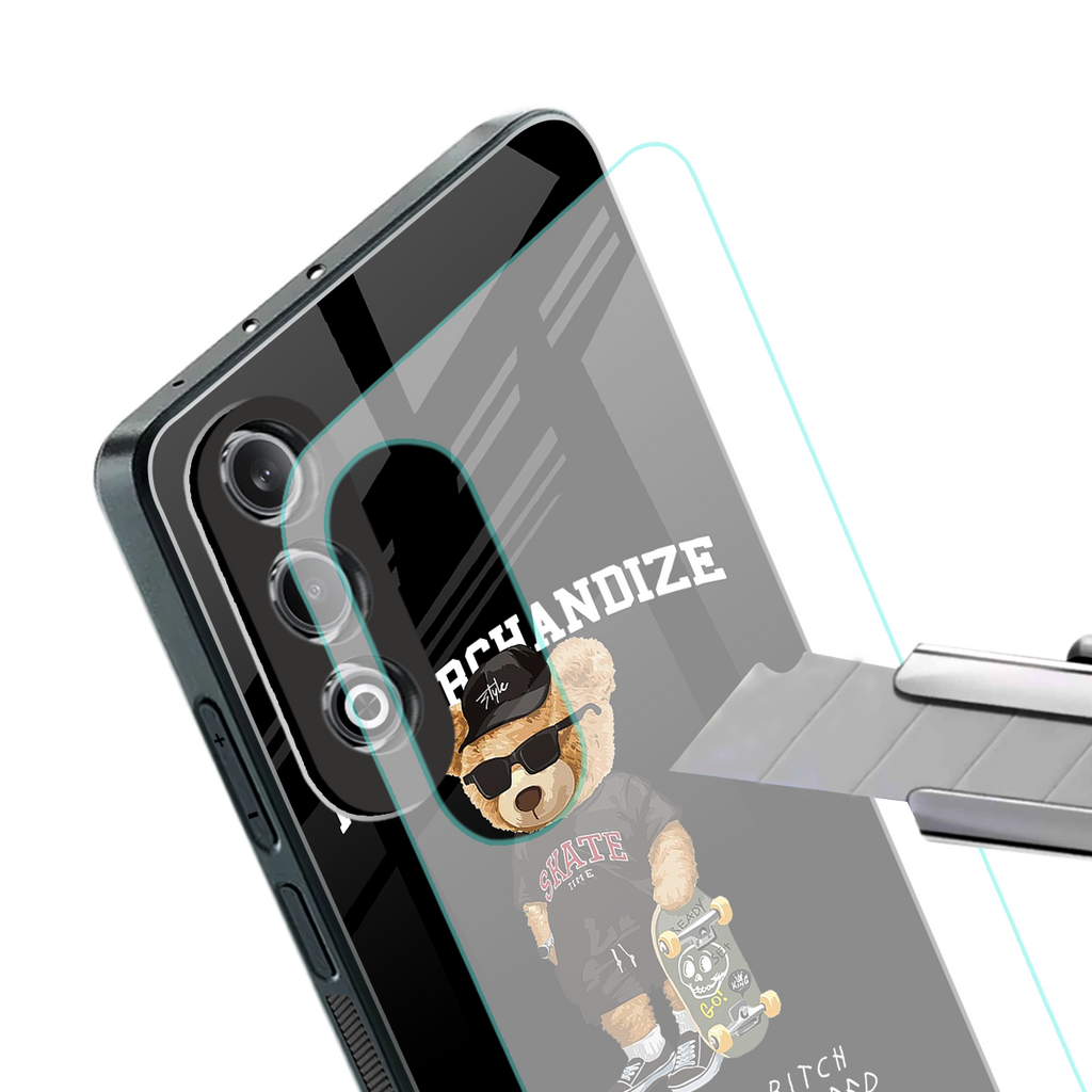 alpha bear back phone cover | glass case for oneplus nord ce 4