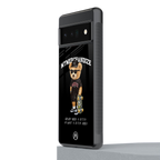 alpha bear back phone cover | glass case for google pixel 6 pro