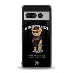 alpha bear back phone cover | glass case for google pixel 7 pro