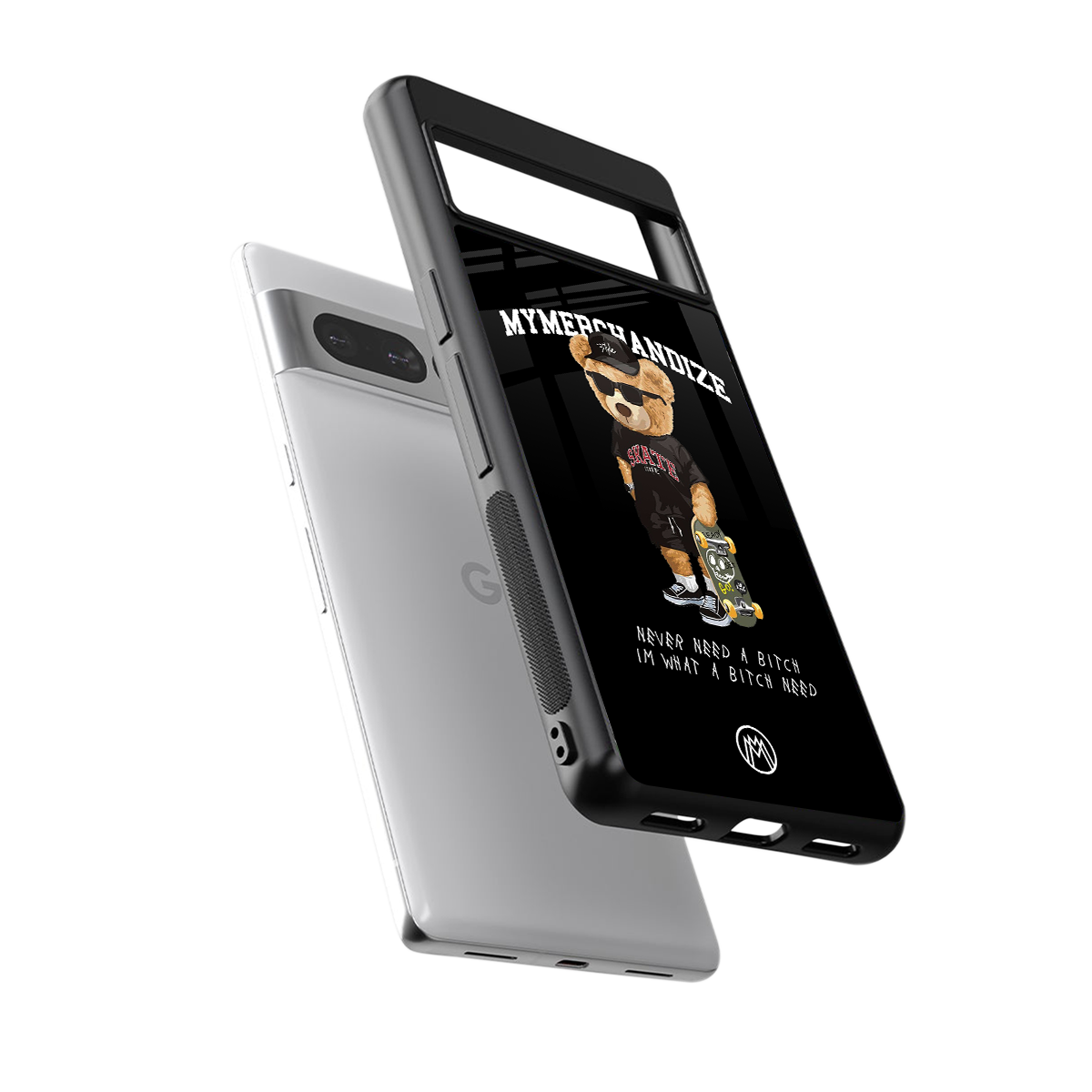 alpha bear back phone cover | glass case for google pixel 7 pro