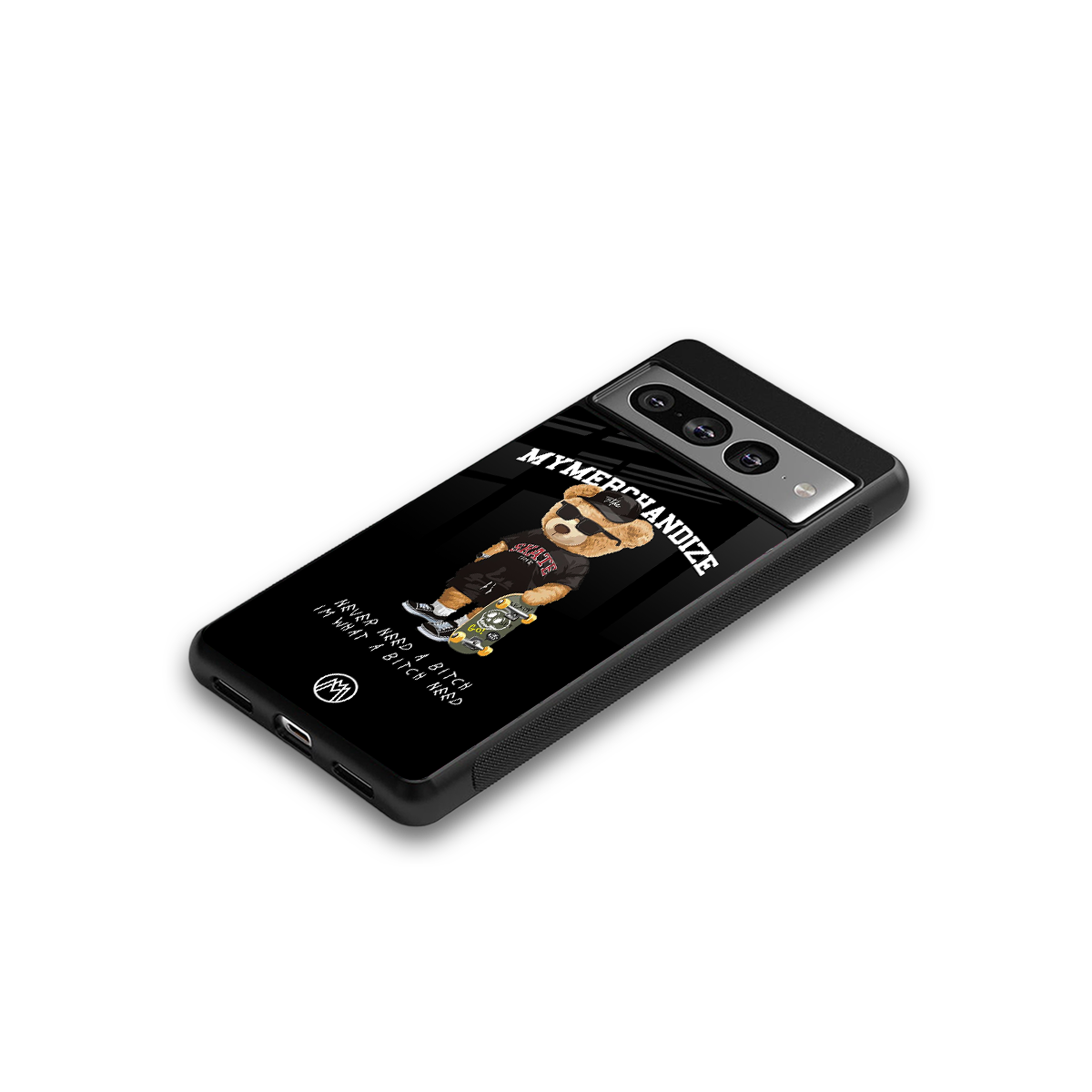alpha bear back phone cover | glass case for google pixel 7 pro