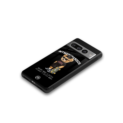 alpha bear back phone cover | glass case for google pixel 7 pro