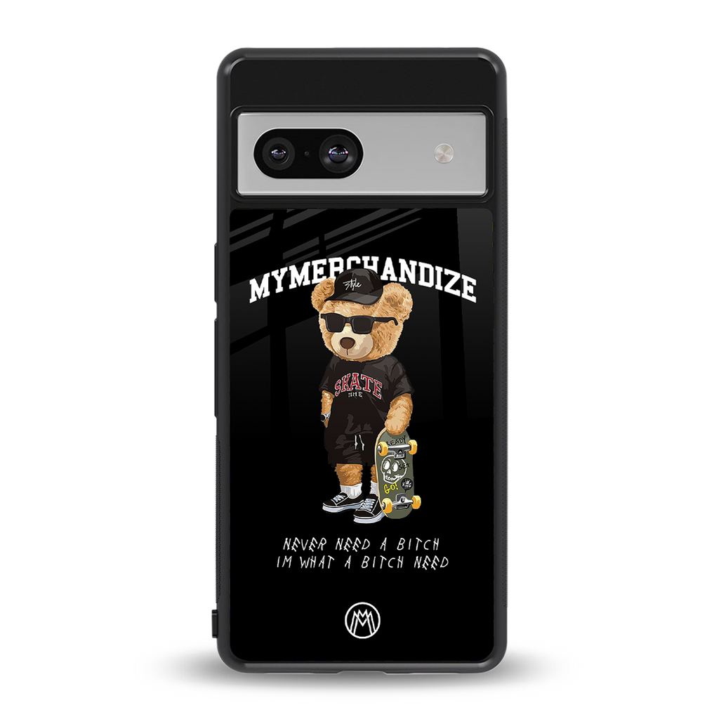 alpha bear back phone cover | glass case for Google Pixel 7