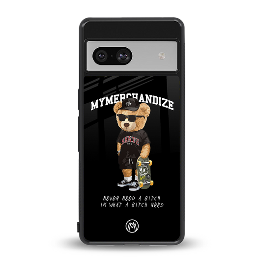 alpha bear back phone cover | glass case for Google Pixel 7
