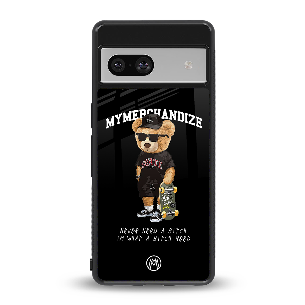 alpha bear back phone cover | glass case for Google Pixel 7A