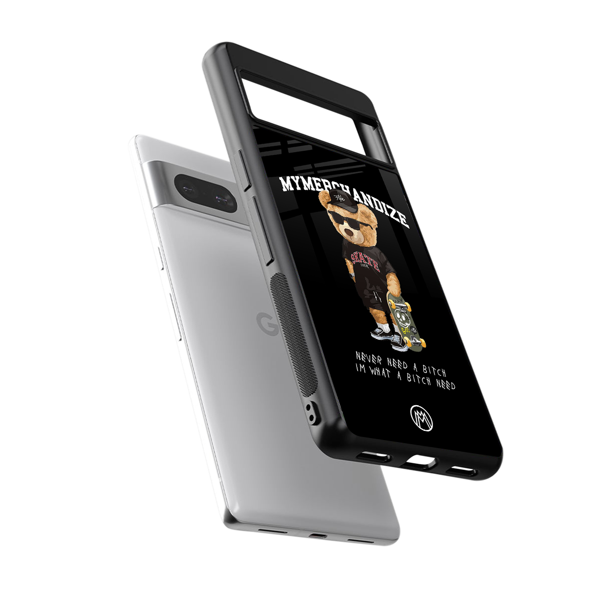 alpha bear back phone cover | glass case for Google Pixel 7A