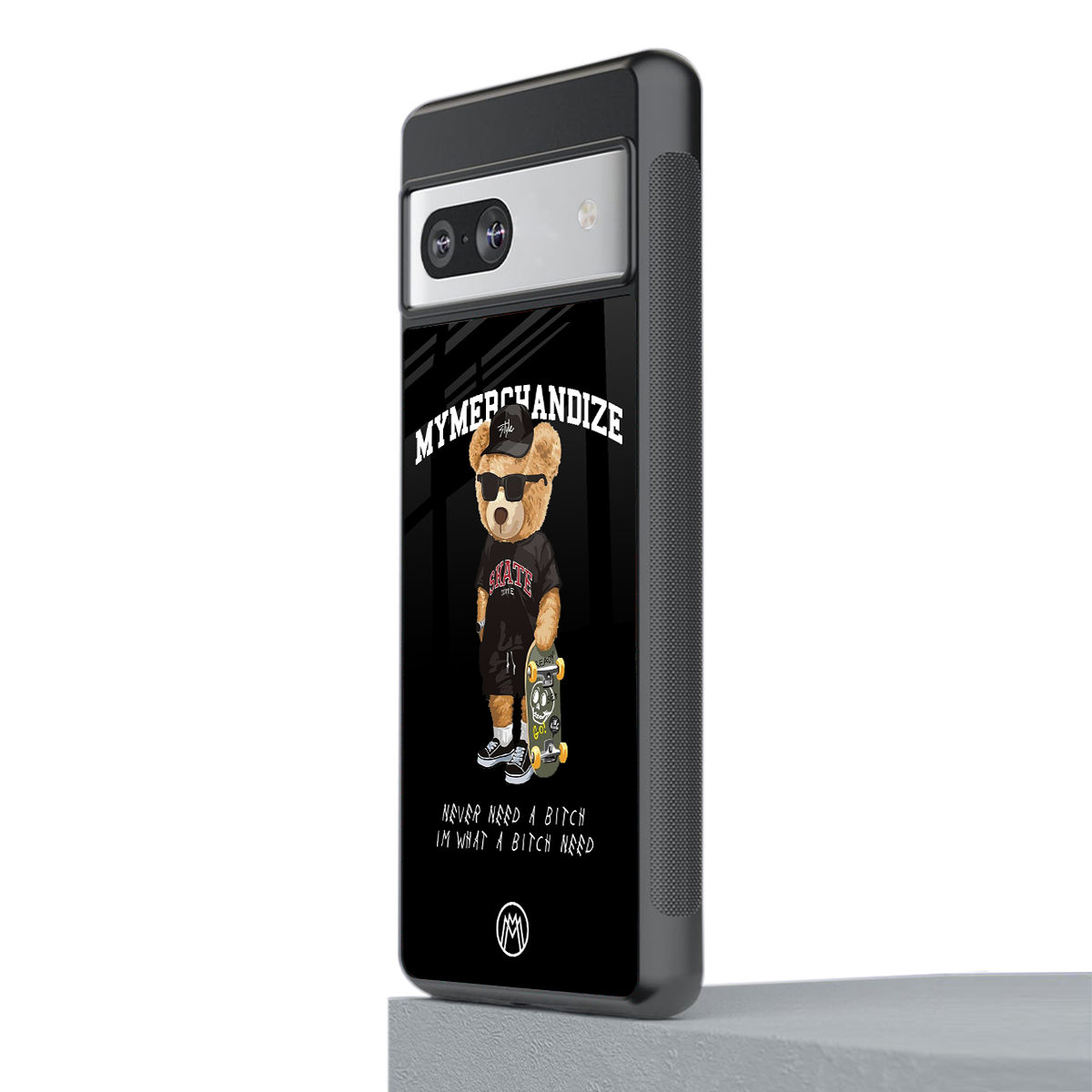 alpha bear back phone cover | glass case for Google Pixel 7A