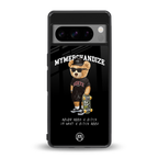 alpha bear back phone cover | glass case for google pixel 8 pro