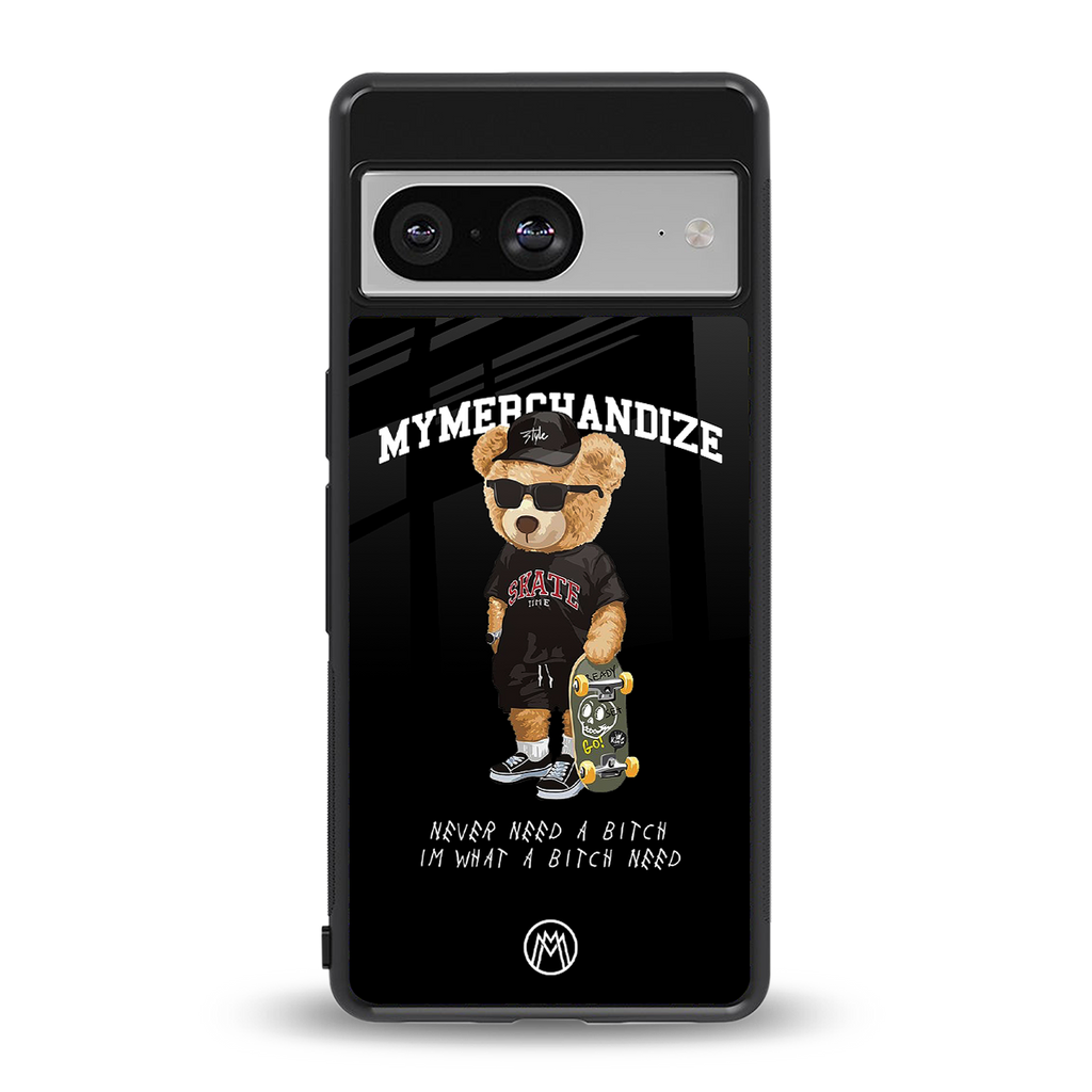 alpha bear back phone cover | glass case for Google Pixel 8