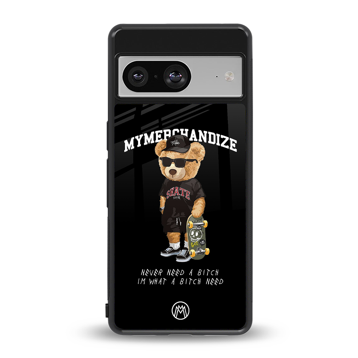 alpha bear back phone cover | glass case for Google Pixel 8