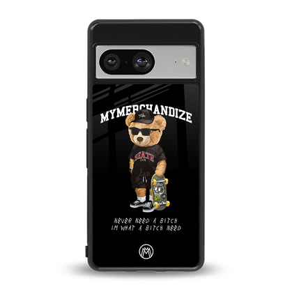 alpha bear back phone cover | glass case for Google Pixel 8