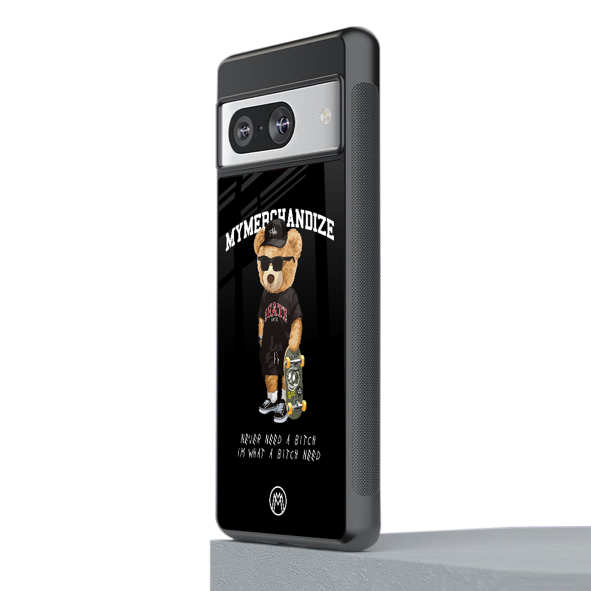alpha bear back phone cover | glass case for Google Pixel 8