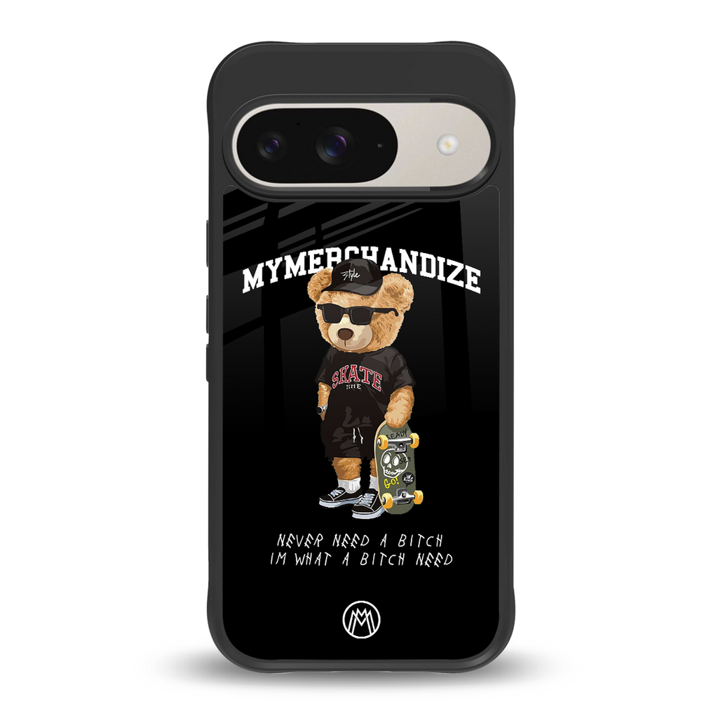 alpha bear back phone cover | glass case for google pixel 9