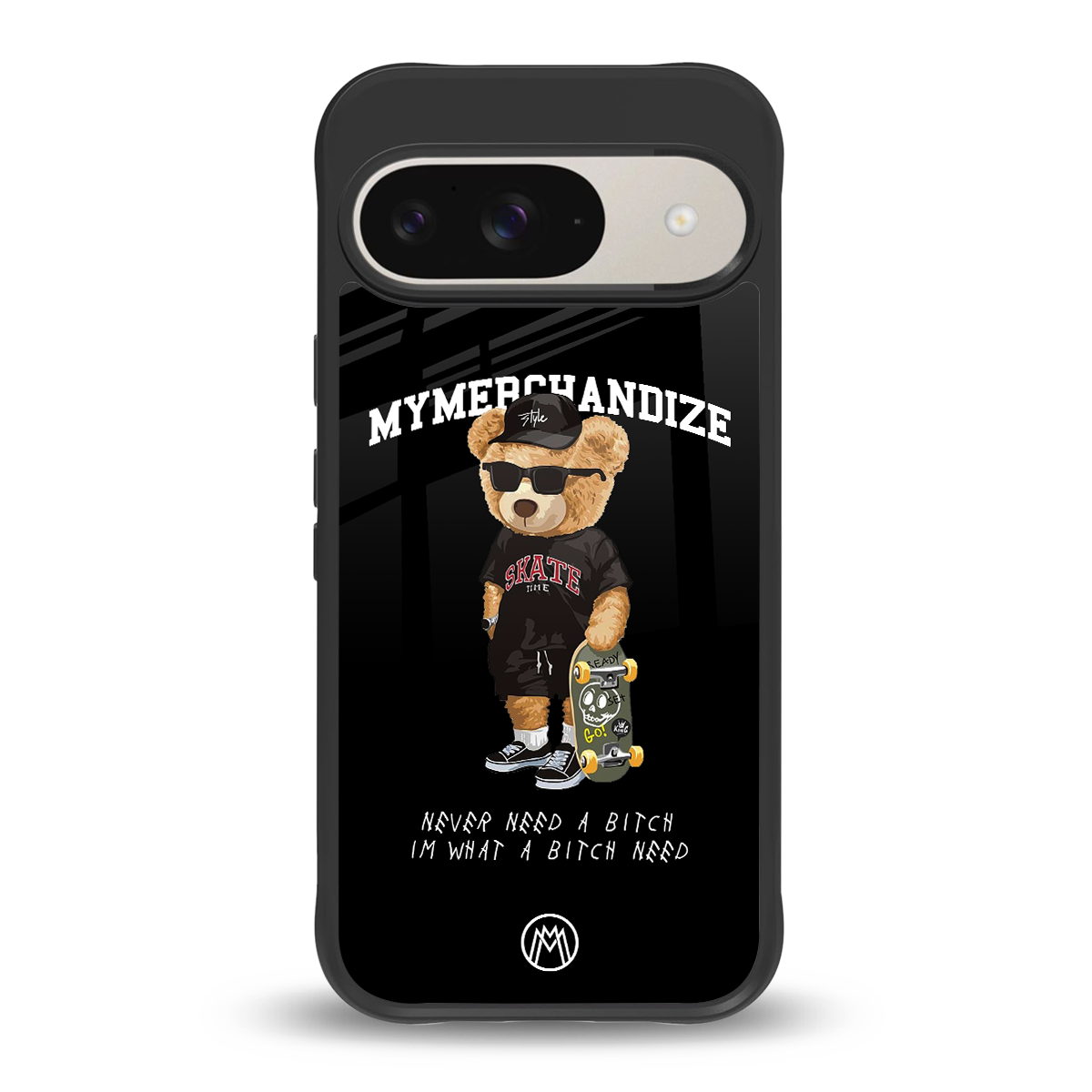 alpha bear back phone cover | glass case for google pixel 9