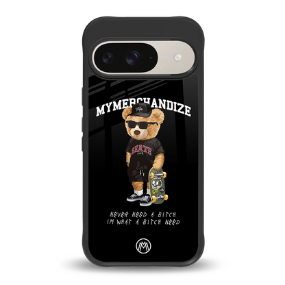 alpha bear back phone cover | glass case for google pixel 9