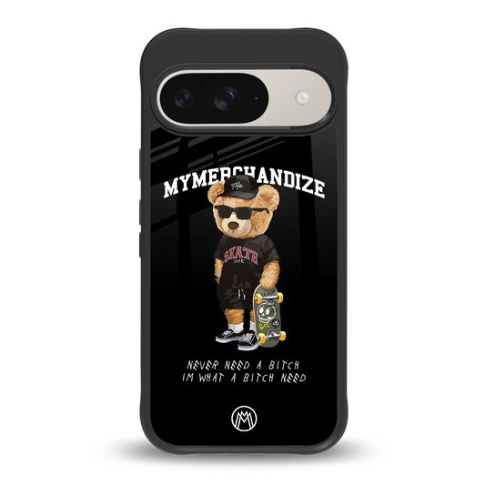 alpha bear back phone cover | glass case for google pixel 9