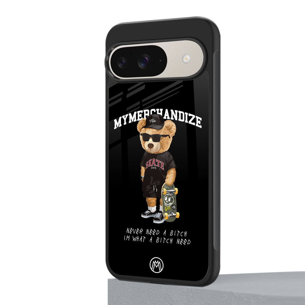 alpha bear back phone cover | glass case for google pixel 9
