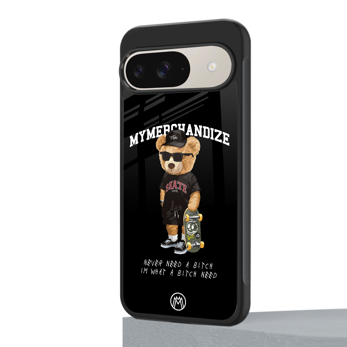 alpha bear back phone cover | glass case for google pixel 9