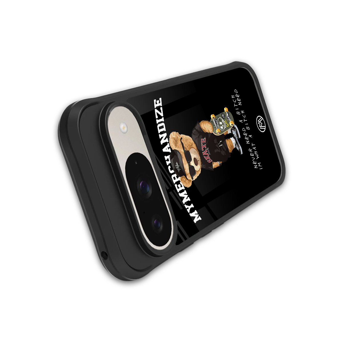 alpha bear back phone cover | glass case for google pixel 9