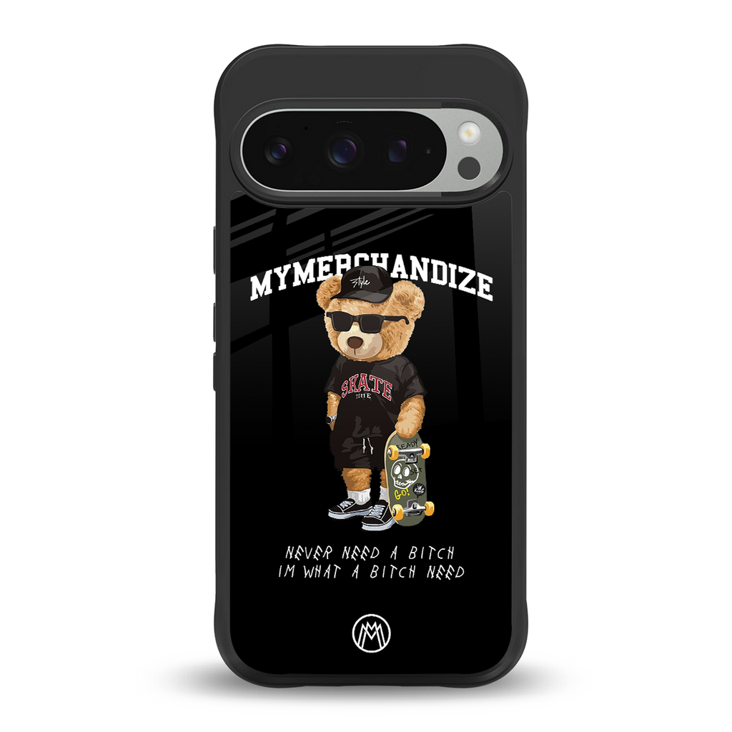 alpha bear back phone cover | glass case for google pixel 9 pro