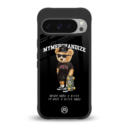 alpha bear back phone cover | glass case for google pixel 9 pro