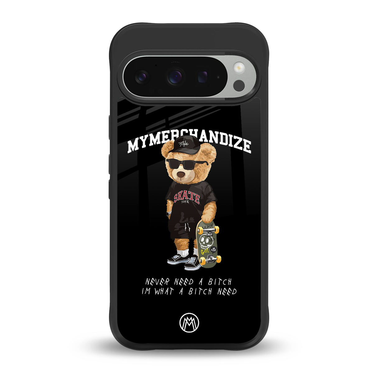 alpha bear back phone cover | glass case for google pixel 9 pro xl