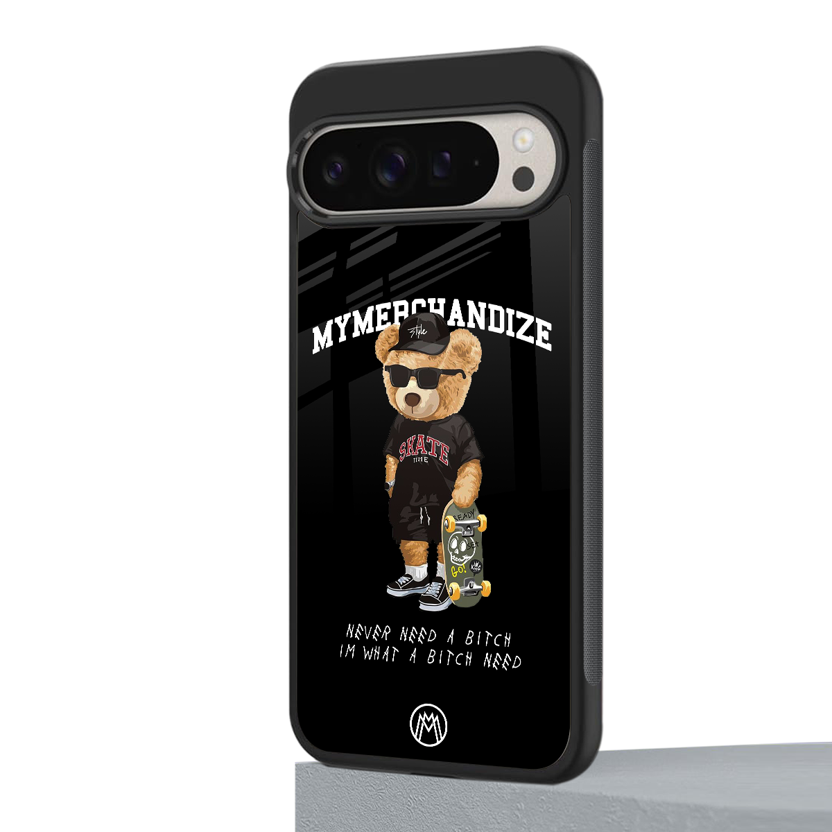 alpha bear back phone cover | glass case for google pixel 9 pro xl